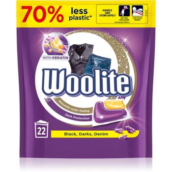 Woolite Darks, Denim & Black capsule de spălat cu keratina 22 buc