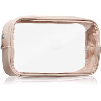 Notino Travel Collection Cosmetic bag geantă de cosmetice transparentă M Beige 24x12,5x5 cm 1 buc