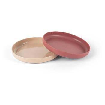 Dantoy Tiny Bio Dinner Plate Set farfurie Nude/Red 0m+ 2 buc