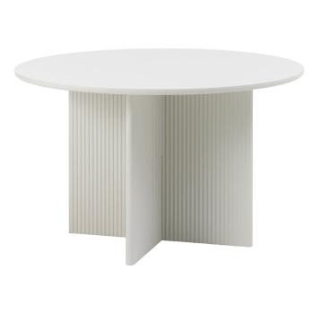 Masă de dining gri deschis rotundă ø 120 cm Palma – Unique Furniture