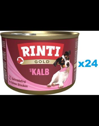 RINTI Gold Veal Mini hrana caini rase mici 24x185 g cu vitel