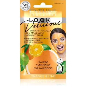 Eveline Cosmetics Look Delicious Orange & Lime masca de hidratare si luminozitate cu efect exfoliant 10 ml