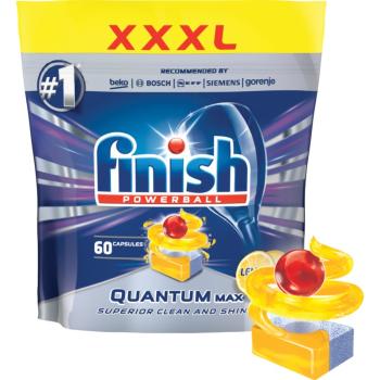 Finish Quantum Max Lemon tablete pentru mașina de spălat vase 60 buc