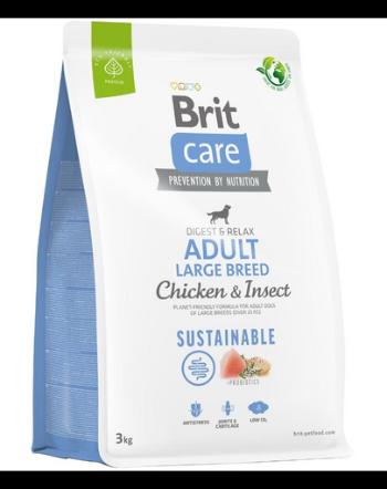 BRIT Care Dog Sustainable Adult Large Breed Chicken &amp; Insect hrana caini talie mare 3 kg pui si insecte