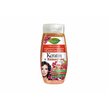 Bione Cosmetics Șampon regenerant profund pentru părul deteriorat Keratin + Ricinový olej260 ml