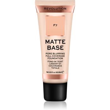 Makeup Revolution Matte Base acoperire make-up culoare F7 28 ml