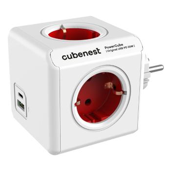 Priză 12 cm PowerCube Original USB Schuko – Cubenest