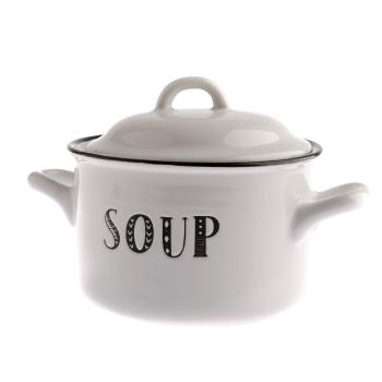 Oală ceramică cu capac Soup, 920 ml