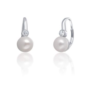 JwL Luxury Pearls Cercei fermecători din argint cu perla albă reală JL0673