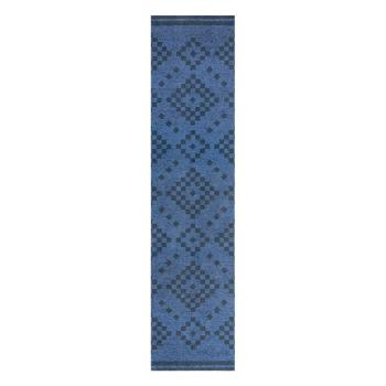 Covor cu strat dublu Flair Rugs MATCH Eve Trellis, 57 x 230 cm, albastru închis