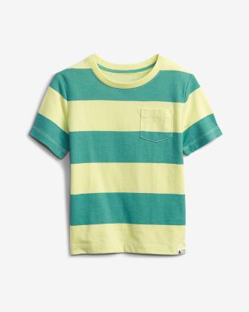 GAP Stripe Tricou pentru copii Verde Galben