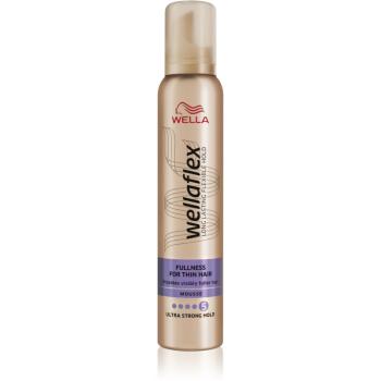 Wella Wellaflex Fullness For Thin Hair spuma  cu fixare foarte puternica pentru păr fin 200 ml