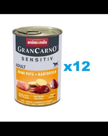 ANIMONDA Grancarno Sensitive Conserve curcan si cartofi pentru caine sensibil 12x400 g