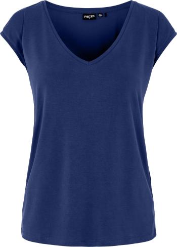 Pieces Tricou pentru femei PCKAMALA Comfort Fit 17095260 Bellwether Blue XS