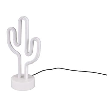 Veioză albă LED (înălțime 29 cm) Cactus – Trio