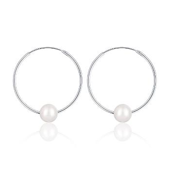 JwL Luxury Pearls Cercei lungi din argint cu perle albe adevărate JL0633