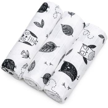 T-TOMI TETRA Cloth Diapers HIGH QUALITY scutece textile Owls 70x70 cm 3 buc