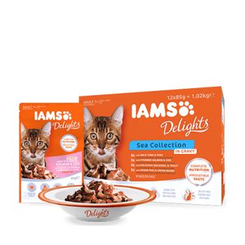 Iams Delights Cat Sea Collection Multipack, 12x85 g