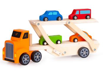 Camion cu mașini colorate de jucărie