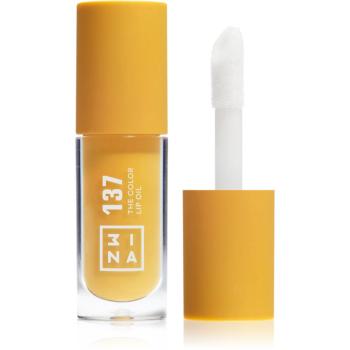 3INA The Color Lip Oil ulei hidratant de buze culoare 137 - Bright honey yellow, sheer 4 ml