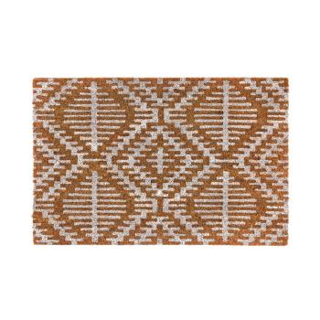 Covoraș de intrare din fibre de nucă de cocos 60x40 cm Boho White – Casa Selección