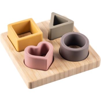 Zopa Silicone Bamboo Puzzle jucărie interactivă cu piese care se pot insera Multicolor 1 buc