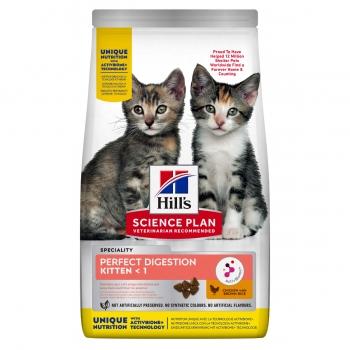 HILL'S Science Plan Perfect Digestion Kitten, hrană uscată pisici junior, sistem digestiv, 1.5kg