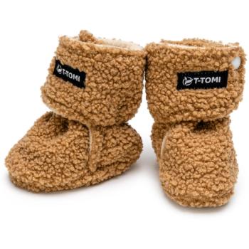 T-TOMI TEDDY Booties Brown botoșei pentru copii 9-12 months 1 buc