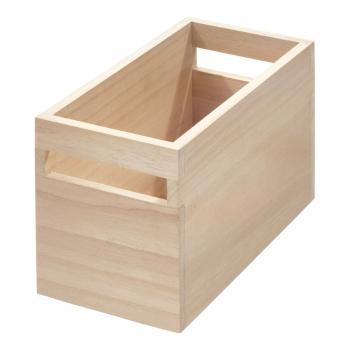 Cutie depozitare din lemn paulownia iDesign Eco Wood, 12,7 x 25,4 cm