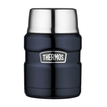 Thermos Style Thermos pentru mâncare cu lingură pliantă și ceașcă - albastru închis 470 ml