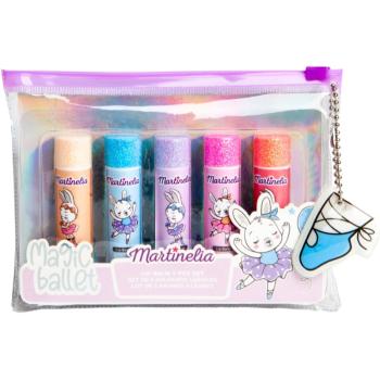 Martinelia Magic Ballet Lip Balm Set set cu luciu de buze cu sac pentru copii 5x3,6 g