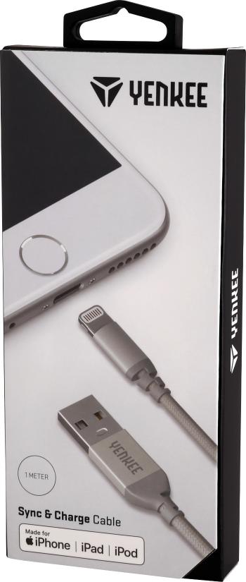 Cablu de sincronizare si incarcare Lightning pt Apple - argintie - Mărimea 1 m