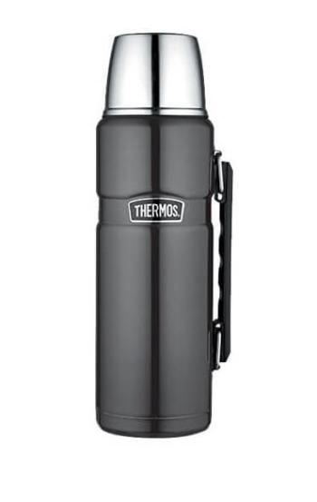 Thermos Stil Termos pentru băuturi cu mâner - gri metalic 1,2 l