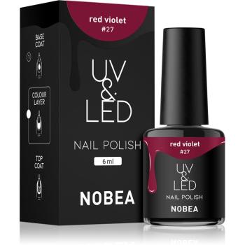 NOBEA UV & LED unghii cu gel folosind UV / lampă cu LED glossy culoare Red violet #27 6 ml