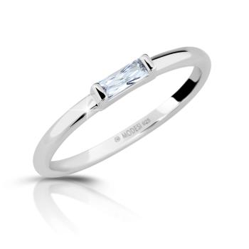 Modesi Inel minimalist din argint cu zircon M01012 53 mm