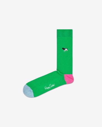 Happy Socks Ribb Embroidery Yin Yang Cow Șosete Verde