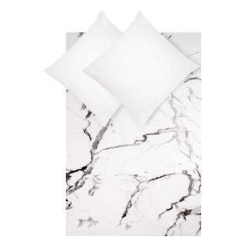 Lenjerie de pat din bumbac percale Westwing Collection Malin, 200 x 200 cm, alb-negru