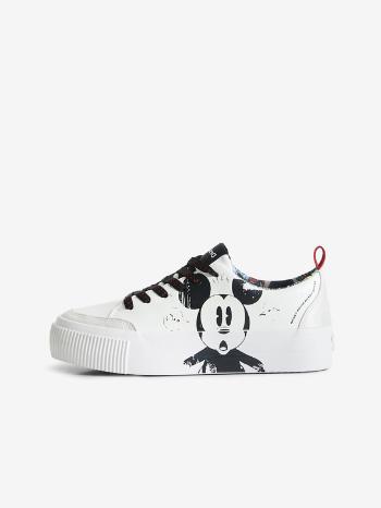 Desigual Street Mickey Crack Teniși Alb