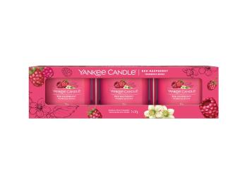 Yankee Candle Set de lumânări votive în sticlă Red Raspberry 3 x 37 g