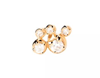 PDPAOLA Cercel single placat cu aur fin cu zirconi Bubble Essentiels PG01-002-U