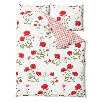 Lenjerie de pat din bumbac pentru pat dublu Bonami Selection Poppy, 160 x 220 cm