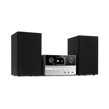 Auna Connect System S, sistem stereo + boxe, 20 W max., internet/DAB+, argintiu