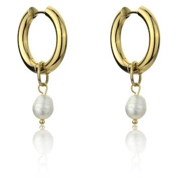 Marc Malone Cercei placați cu aur cu perle Alexandria White Earrings MCE23118G