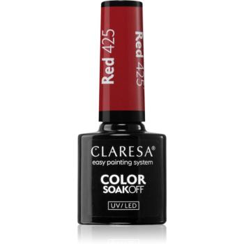 Claresa SoakOff UV/LED Color Rainbow Explosion lac de unghii sub forma de gel culoare Red 425 5 g