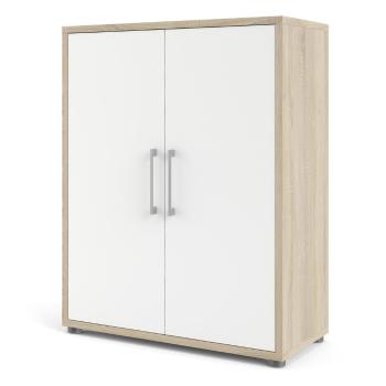 Bibliotecă modulară albă/cu aspect de lemn de stejar 89x113 cm Prima – Tvilum