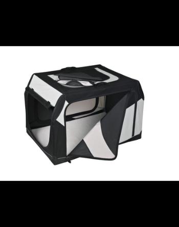 TRIXIE Cutie de transport Vario nailon negru și gri 91 × ​​58 × 61 cm