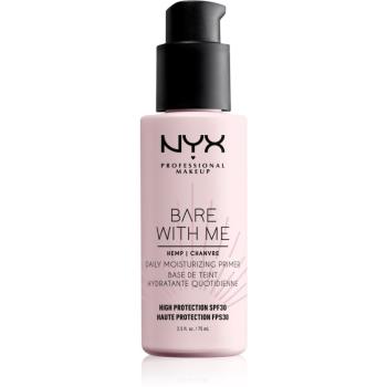 NYX Professional Makeup Bare With Me Hemp SPF 30 Daily Moisturizing Primer baza hidratantă de machiaj SPF 30 75 ml