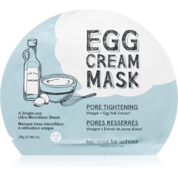 Too Cool For School Egg Cream Mask masca pentru celule pentru piele lucioasa cu pori dilatati 28 g