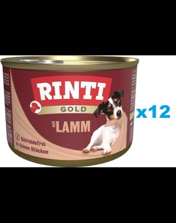 RINTI Gold Lamb Mini 12x185 g cu miel pentru caine mic