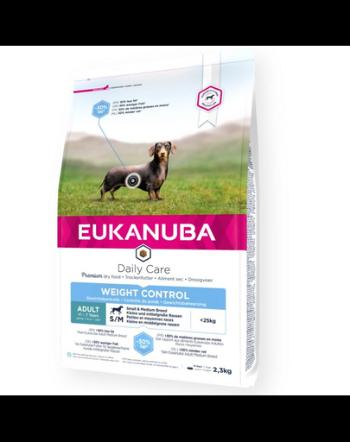 EUKANUBA Daily Care Adult Small/Medium Weight Control Chicken 2,3 kg cu pui, hrana caini adulti talie mica/medie